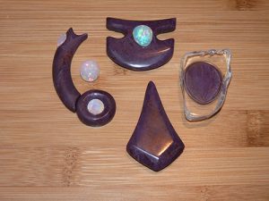 Turkish purple jade set with other stones