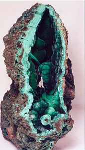 Malachite copper mineral