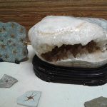 Geode near ancient fossils