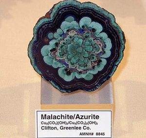 Malachite-azurite slice