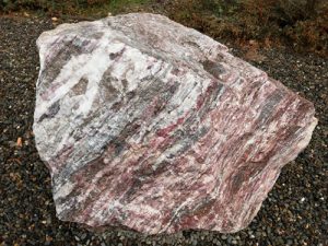 Rhodochrosite boulder