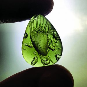 Moldavite anatomical heart