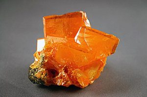 Wulfenite crystals