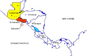 Map of earthquake epicenter