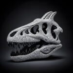 Earth Science in the News: Fireballs and fossils Intricate 3d-printed model of a theropod dinosaur skull with detailed bone structure