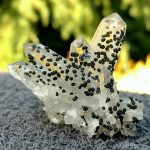 Quartz covered in chlorite balls