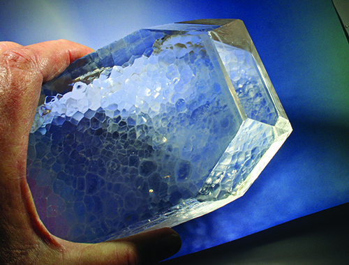 Botryoidal surface of crystal Botryoidal surface of crystal