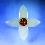 Fire agate flower