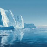 Vast Greenland Ice Surface: An Arctic Landscape Highlighting Climate Change and Glacier Melting in Summer Nature