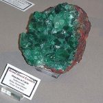 Fine needles of malachite