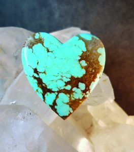 heart shaped turquoise cabochon