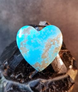 heart shaped turquoise cabochon
