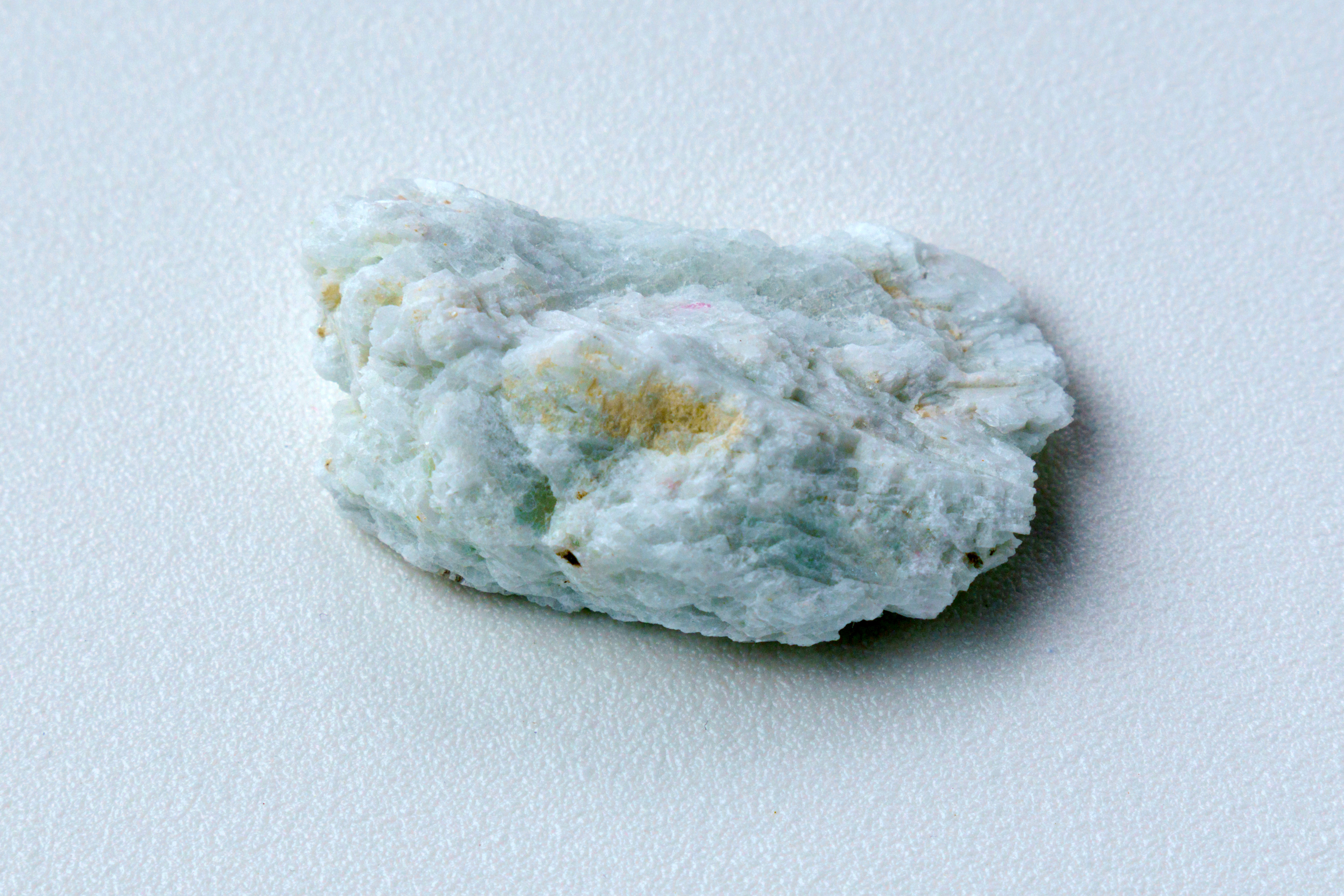 Aquamarine on albite