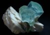 Aquamarine on albite