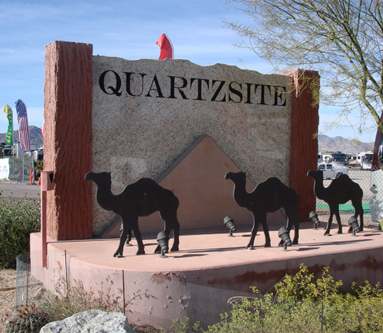 Quartzsite sign