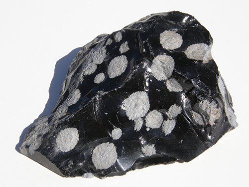 Cristobalite Snowflakes within obsidian