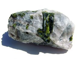 Pistachio green epidote specimen