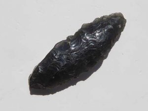 Obsidian arrowhead