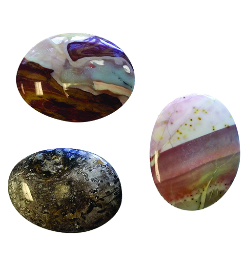 Student-produced cabochons Student-produced cabochons