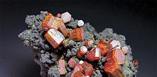 Dark matrix Vanadinite specimen