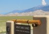 entrance sign for the great sand dunes national park