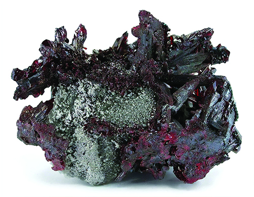 Proustite Chile with Calcite Proustite Chile with Calcite
