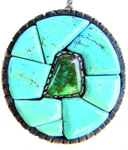 Composite turquoise pendant