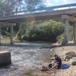 Panning along the Shoalhaven River