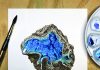 Painting of hemimorphite