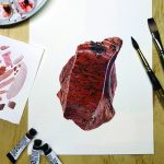 Mahogany obsidian painting