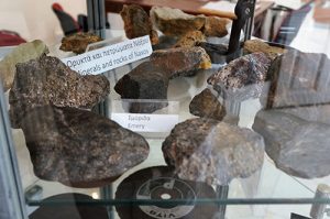Specimens of minerals, fossils, metals on Naxos
