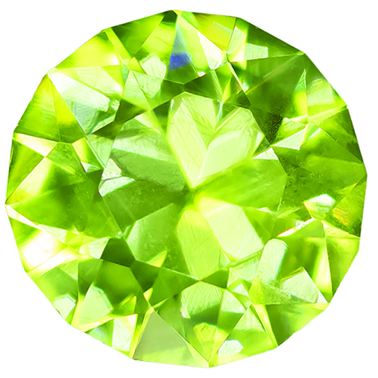 cut brilliant peridot