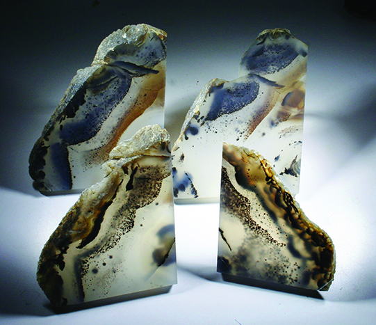 Slab patterns of agate Slab patterns of agate