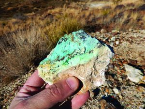 Malachite and chrysocolla