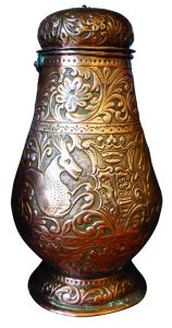 Copper wine pitcher