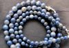 necklace made of gemstone beads of lapis lazuli