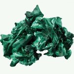 three-dimensional group of malachite ‘fans’