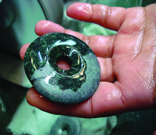18. Mayan Foliage Jade disc, Guatemala guatemalan-jade