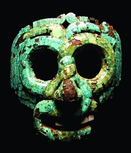turquoise mixtec mask