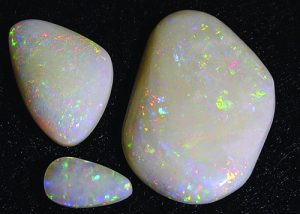 Parcel of cut and polished opal gemstones