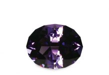 amethyst cut using the faceting pattern called dianes oval