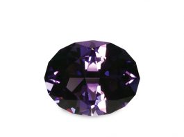 amethyst cut using the faceting pattern called dianes oval