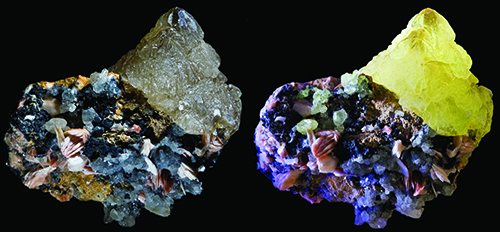 Fluorescent characteristics of cerussite