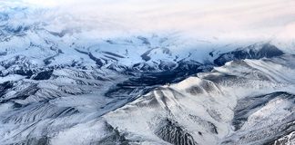 Aerial view of Himalaya Mountains