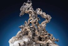 High-grade silver ore from silver mining