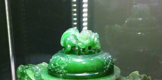 Burmese jadeite ceremonial incense burner