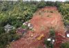 Landslide in Nganjuk Regency, Indonesia