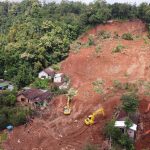Landslide in Nganjuk Regency, Indonesia