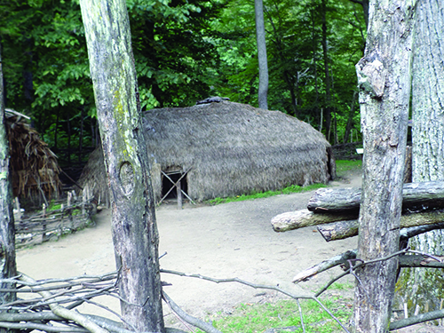 Reconstructed Monacan village