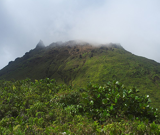 Summit La Soufrière volcano